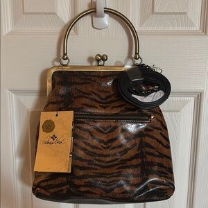 Patricia Nash Brown Shoulder Bag with Structured Design
